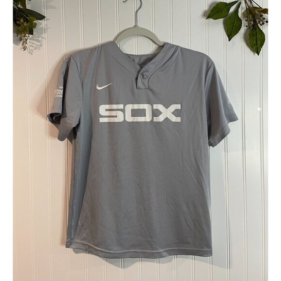 Nike Team MLB Gray SOX SOCHACKI 7 Jersey Shirt Medium M - Picture 1 of 12